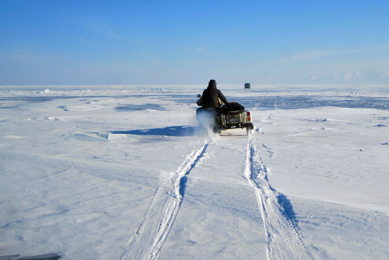 frozen lake baikal, Siberia, Russia